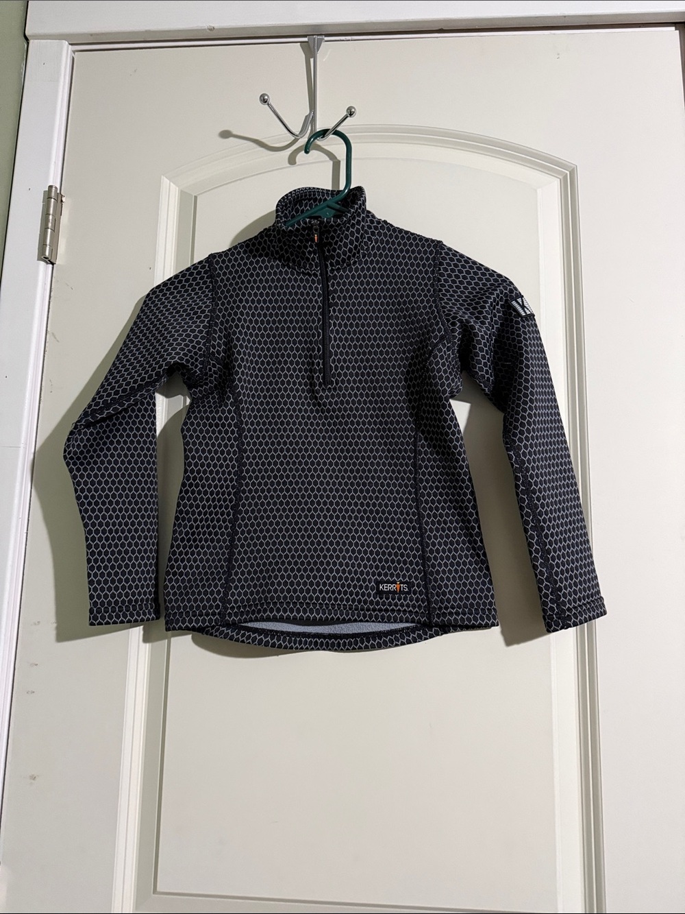 Kerrits Black Honeycomb-Pattern Half-Zip Top